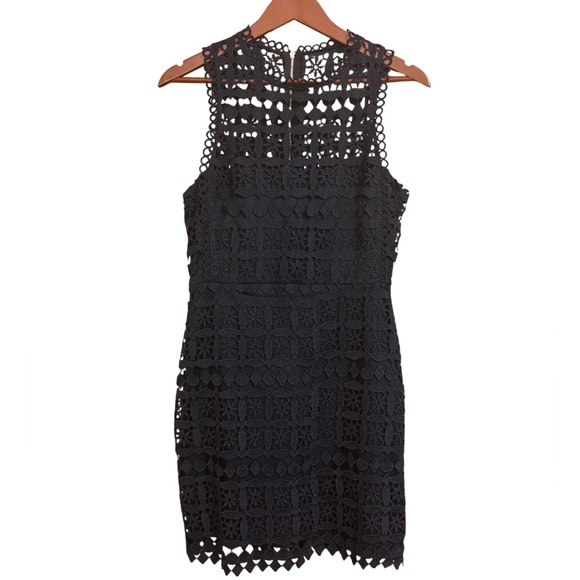 Lulus Pay Tribute Navy Blue Crochet Lace Dress -Size M - Picture 6 of 13